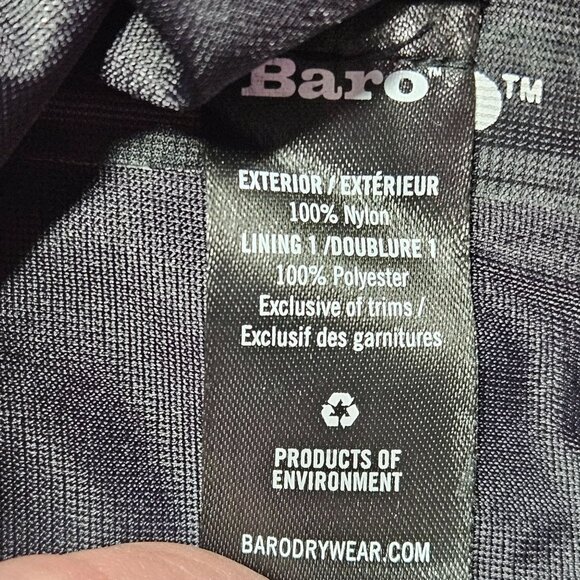 Baro Jacket Mens Small Gray The Brockton Waterproof Lightweight Rain Gorp Parka - Picture 7 of 15